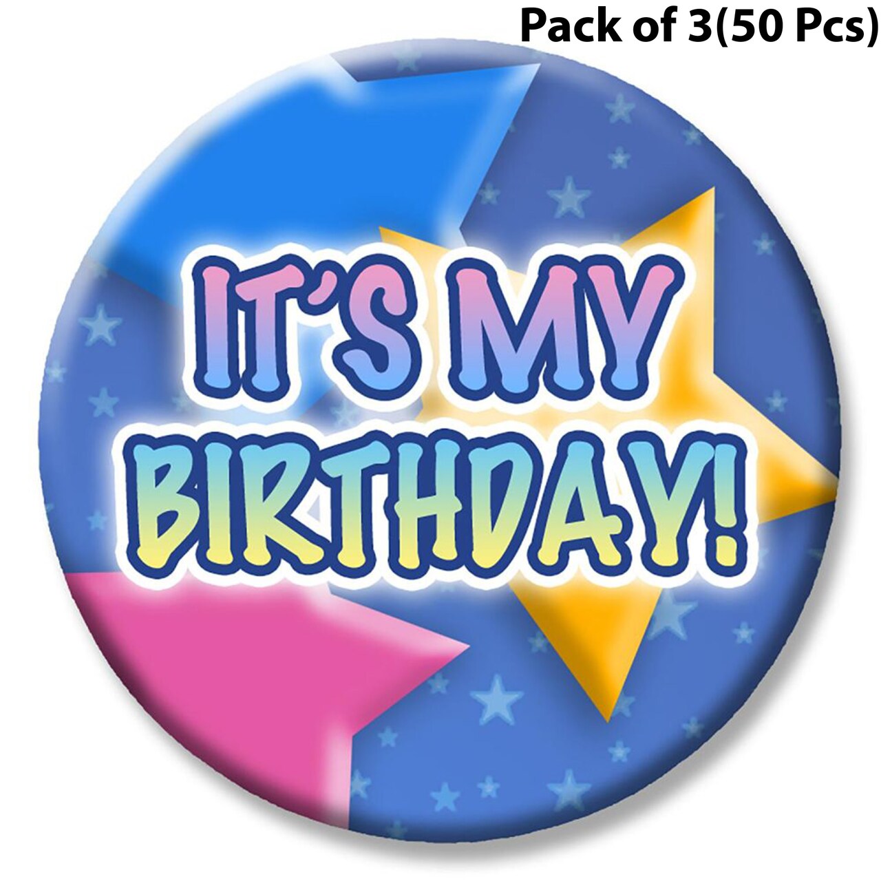 Celebration Star Party Themed Button - IlluRAHEEVte Your Birthday Bash | RAHEEV®